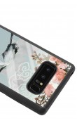 Samsung Note 8 Suluboya Leylek Tasarımlı Glossy Telefon Kılıfı