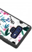 Samsung Note 9 Beyaz Çiçek Tasarımlı Glossy Telefon Kılıfı