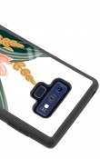Samsung Note 9 Beyaz Karanfil Tasarımlı Glossy Telefon Kılıfı