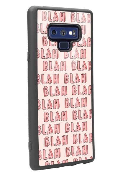 Samsung Note 9 Blah Blah Tasarımlı Glossy Telefon Kılıfı