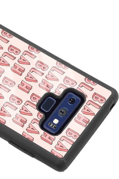Samsung Note 9 Blah Blah Tasarımlı Glossy Telefon Kılıfı