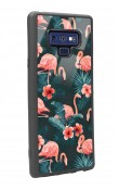 Samsung Note 9 Flamingo Leaf Tasarımlı Glossy Telefon Kılıfı