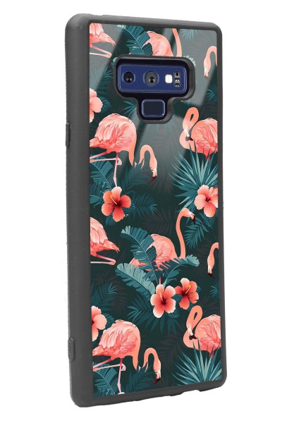 Samsung Note 9 Flamingo Leaf Tasarımlı Glossy Telefon Kılıfı