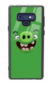 Samsung Note 9 Green Angry Birds Tasarımlı Glossy Telefon Kılıfı