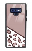 Samsung Note 9 Kahve Leopar Tasarımlı Glossy Telefon Kılıfı