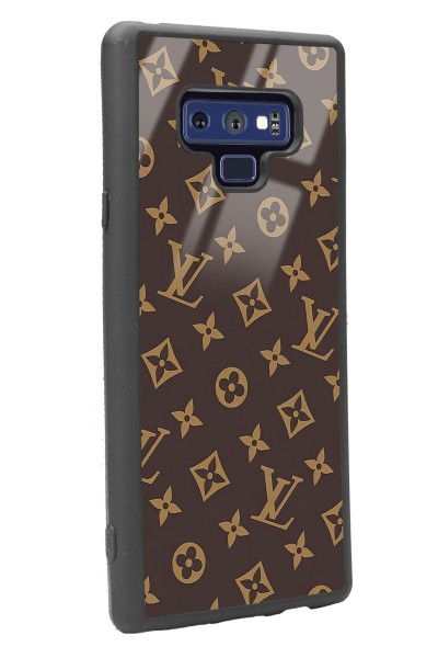 Samsung Note 9 Kahverengi Lv Tasarımlı Glossy Telefon Kılıfı