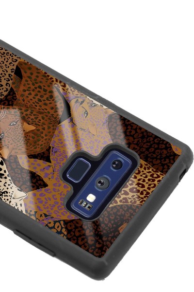 Samsung Note 9 Leoparlar Tasarımlı Glossy Telefon Kılıfı