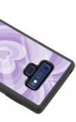 Samsung Note 9 Lila Kalp Tasarımlı Glossy Telefon Kılıfı