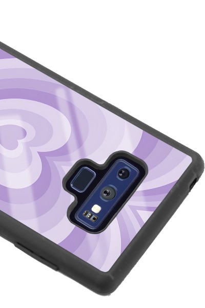 Samsung Note 9 Lila Kalp Tasarımlı Glossy Telefon Kılıfı