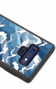 Samsung Note 9 Mavi Dalga Tasarımlı Glossy Telefon Kılıfı