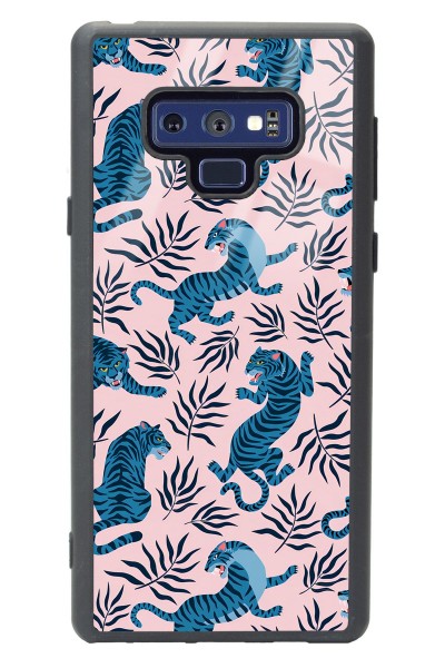 Samsung Note 9 Mavi Kaplan Tasarımlı Glossy Telefon Kılıfı