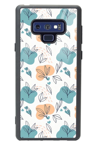 Samsung Note 9 Minik Yapraklar Tasarımlı Glossy Telefon Kılıfı