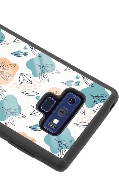 Samsung Note 9 Minik Yapraklar Tasarımlı Glossy Telefon Kılıfı