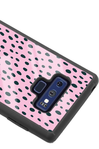Samsung Note 9 Pembe Benek Tasarımlı Glossy Telefon Kılıfı