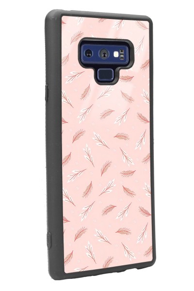 Samsung Note 9 Pudra Yapraklı Tasarımlı Glossy Telefon Kılıfı