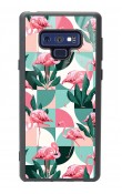 Samsung Note 9 Retro Flamingo Duvar Kağıdı Tasarımlı Glossy Telefon Kılıfı