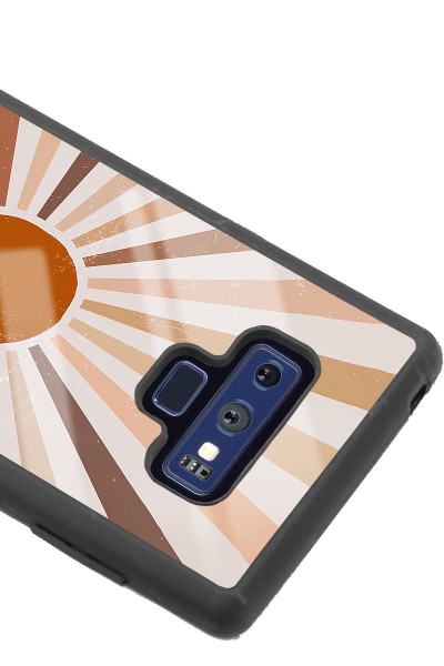 Samsung Note 9 Retro Güneş Tasarımlı Glossy Telefon Kılıfı