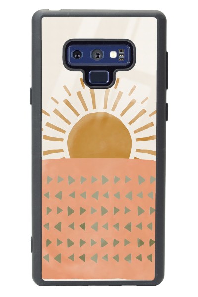 Samsung Note 9 Suluboya Güneş Tasarımlı Glossy Telefon Kılıfı