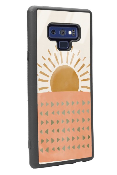 Samsung Note 9 Suluboya Güneş Tasarımlı Glossy Telefon Kılıfı