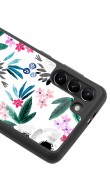Samsung S-21 Plus Beyaz Çiçek Tasarımlı Glossy Telefon Kılıfı