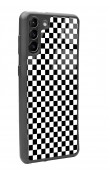 Samsung S-21 Plus Damalı Tasarımlı Glossy Telefon Kılıfı