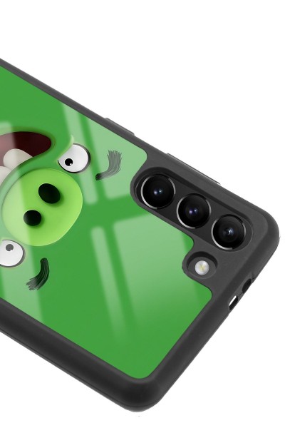 Samsung S-21 Plus Green Angry Birds Tasarımlı Glossy Telefon Kılıfı
