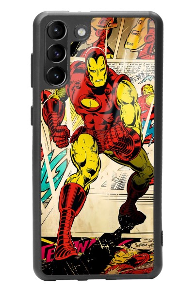 Samsung S-21 Plus Iron Man Demir Adam Tasarımlı Glossy Telefon Kılıfı