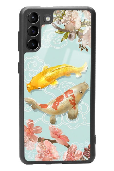 Samsung S-21 Plus Koi Balığı Tasarımlı Glossy Telefon Kılıfı
