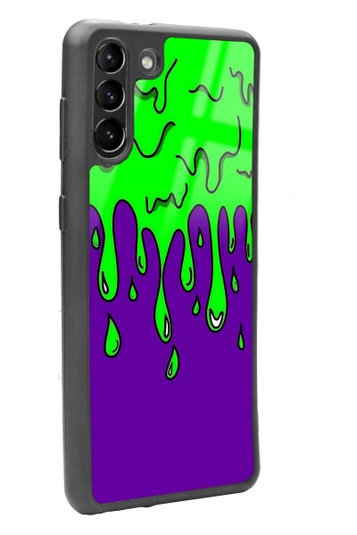 Samsung S-21 Plus Neon Damla Tasarımlı Glossy Telefon Kılıfı