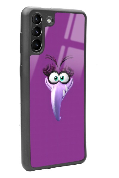 Samsung S-21 Plus Purple Angry Birds Tasarımlı Glossy Telefon Kılıfı