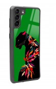 Samsung S-21 Plus Renkli Leopar Tasarımlı Glossy Telefon Kılıfı