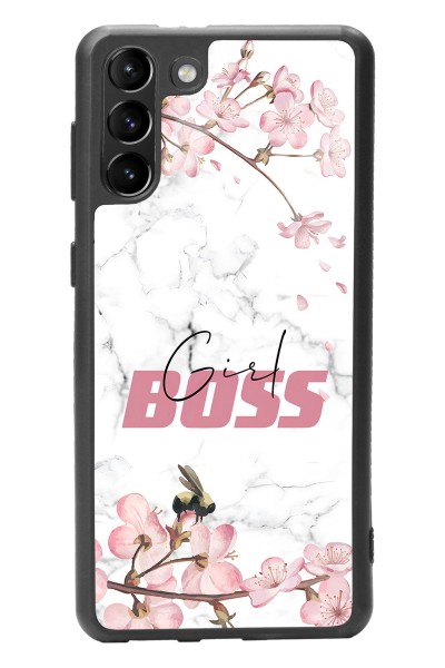 Samsung S-21 Plus Sakura Girl Boss Tasarımlı Glossy Telefon Kılıfı