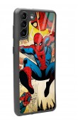 Samsung S-21 Plus Spider-man Örümcek Adam Tasarımlı Glossy Telefon Kılıfı