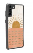 Samsung S-21 Plus Suluboya Güneş Tasarımlı Glossy Telefon Kılıfı