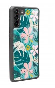 Samsung S-21 Plus Yaprak Sanatı Tasarımlı Glossy Telefon Kılıfı