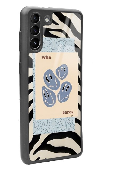 Samsung S-21 Plus Zebra Emoji Tasarımlı Glossy Telefon Kılıfı
