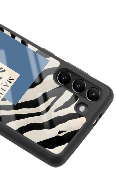 Samsung S-21 Plus Zebra Matısse Tasarımlı Glossy Telefon Kılıfı