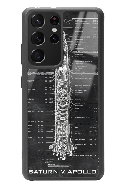 Samsung S-21 Ultra Apollo Plan Tasarımlı Glossy Telefon Kılıfı