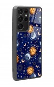 Samsung S-21 Ultra Ay Güneş Pijama Tasarımlı Glossy Telefon Kılıfı