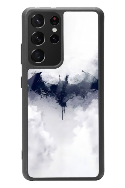 Samsung S-21 Ultra Beyaz Batman Tasarımlı Glossy Telefon Kılıfı