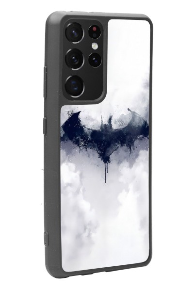 Samsung S-21 Ultra Beyaz Batman Tasarımlı Glossy Telefon Kılıfı