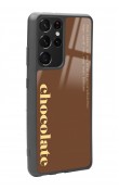 Samsung S-21 Ultra Choclate Tasarımlı Glossy Telefon Kılıfı