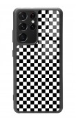 Samsung S-21 Ultra Damalı Tasarımlı Glossy Telefon Kılıfı
