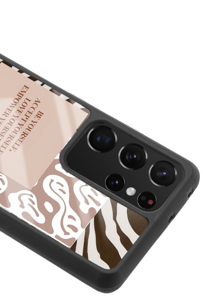 Samsung S-21 Ultra Emoji Zebra Tasarımlı Glossy Telefon Kılıfı