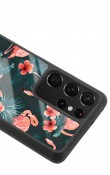 Samsung S-21 Ultra Flamingo Leaf Tasarımlı Glossy Telefon Kılıfı