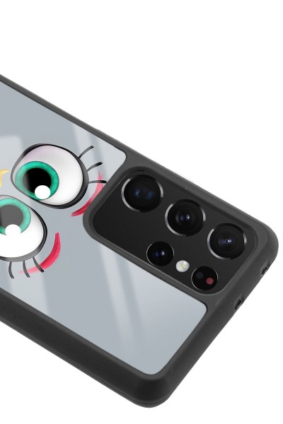Samsung S-21 Ultra Grey Angry Birds Tasarımlı Glossy Telefon Kılıfı