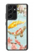 Samsung S-21 Ultra Koi Balığı Tasarımlı Glossy Telefon Kılıfı