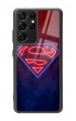 Samsung S-21 Ultra Neon Superman Tasarımlı Glossy Telefon Kılıfı