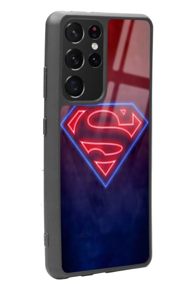 Samsung S-21 Ultra Neon Superman Tasarımlı Glossy Telefon Kılıfı