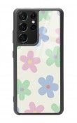 Samsung S-21 Ultra Nude Çiçek Tasarımlı Glossy Telefon Kılıfı